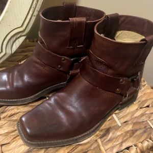 Brown Frye harness boots